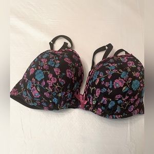 Perfectly Me bra by La Senza size 36D Black & Bright floral print.